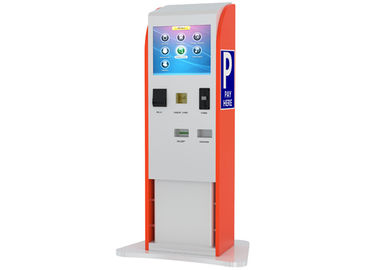 बिल / सिक्के / कार्ड स्वीकृत टच स्क्रीन पार्किंग भुगतान इंडोर के लिए कियोस्क रखती है