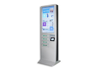आधुनिक सेल फोन चार्जिंग स्टेशन, 43 इंच विज्ञापन एलसीडी स्क्रीन के साथ फोन चार्जिंग लॉकर