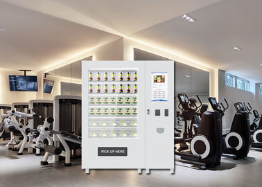 रेफ्रिजेरेटेड स्वचालित फल ताजा सलाद वेंडिंग मशीन 22 इंच विज्ञापन स्क्रीन