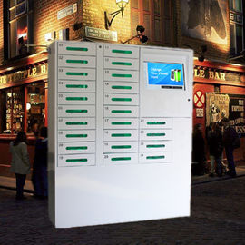 24 Door Big Screen Mobile Phone Charging Kiosk For Russia Accept Ruble Coins And Papermoney
