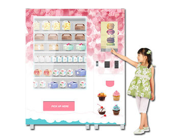 लिफ्ट सिस्टम के साथ क्यूआर कोड भुगतान विज्ञापन कपकेक ब्रेड स्नैक वेंडिंग मशीन
