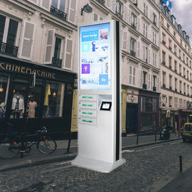 विज्ञापन सार्वजनिक सिक्का संचालित मल्टी सेल फोन सुरक्षित लॉक बॉक्स के साथ कियोस्क चार्जिंग