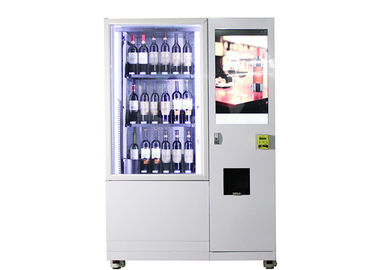22 इंच टच स्क्रीन के साथ रेफ्रिजरेटर शीतलन बड़ी क्षमता शराब की बोतल वेंडिंग मशीन