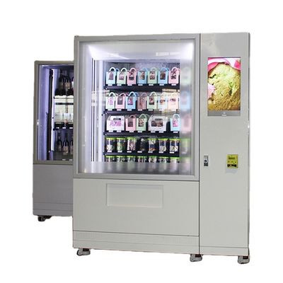 कूलिंग सिस्टम के साथ विज्ञापन टच एलसीडी सिक्का संचालित खाद्य वेंडिंग मशीन