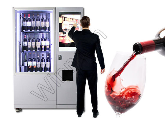 रेफ्रिजरेटर लिफ्ट के साथ स्मार्ट मल्टी लैंग्वेज वाइन वेंडिंग मशीन