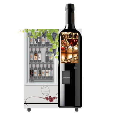 लिफ्ट लिफ्ट सिस्टम के साथ ग्लास यूएसबी वाइन बोतल वेंडिंग मशीन