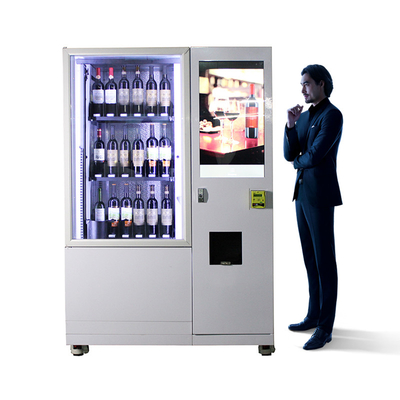 लिफ्ट लिफ्ट सिस्टम के साथ ग्लास यूएसबी वाइन बोतल वेंडिंग मशीन