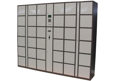 36 दरवाजे बड़े आकार के स्मार्ट कार्ड एकीकृत के साथ स्टील इलेक्ट्रॉनिक सामान लॉकर्स बॉक्स स्टेशन