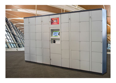 इस्पात संलग्नक के साथ एयरपोर्ट प्रयुक्त स्मार्ट इलेक्ट्रॉनिक कैबिनेट सामान लॉकर्स