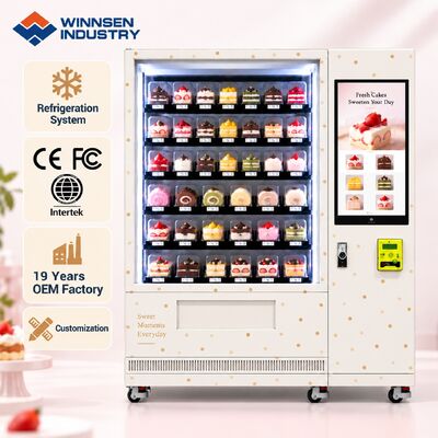 गुणवत्ता Winnsen No Drop Elevator Delivery Cake Vending Machine Protects Soft Bread कारखाना