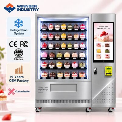 गुणवत्ता Winnsen Automatic Cake Bread Vending Machine Cloud Management Remote Stock Alerts कारखाना