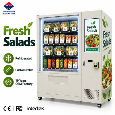 गुणवत्ता Winnsen Smart Salad Vending Machine 22 Inch Advertising Screen Touch Display कारखाना