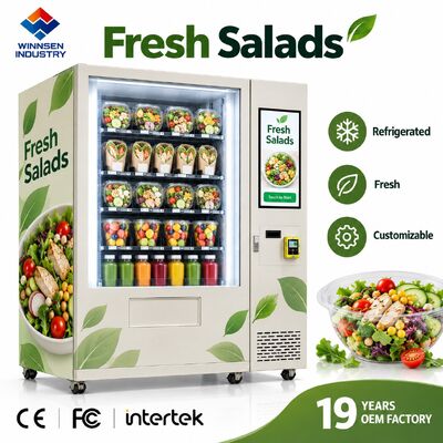 गुणवत्ता Smart Salad Vending Machine with Refrigerated Display Adjustable Shelves Touch Screen कारखाना