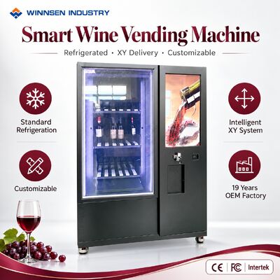 गुणवत्ता Winnsen Smart Wine Vending Machine with 32 Inch Touch Screen Digital Advertising Display कारखाना