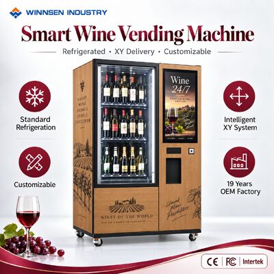गुणवत्ता Winnsen Self Service Wine Vending Machine for Airports Hotels Shopping Malls Chilled Retail कारखाना