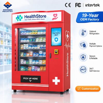 गुणवत्ता Winnsen Hospital Pharmacy Vending Machine Self Service Medicine Dispenser Elevator Delivery for Emergency कारखाना
