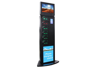 रिमोट विज्ञापन मल्टी लैंग्वेज मोबाइल फोन चार्जिंग स्टेशन 6 डिजिटल लॉकर्स