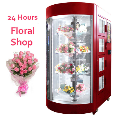ताजा फूल वितरण वेंडिंग मशीन संरक्षित गुलाब कार्नेशन जैस्मीन